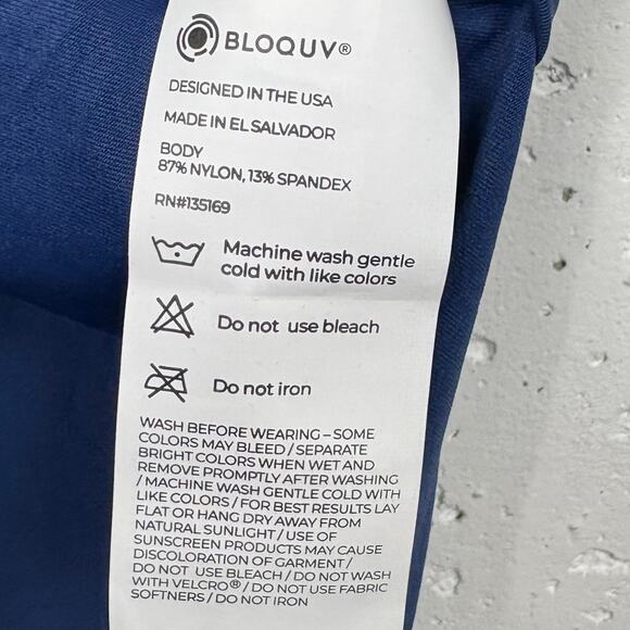 BLOQUV Womens Hoodie Dress Long Sleeve UPF 50+ Swim Dress Cover Up Navy Small - Picture 6 of 16